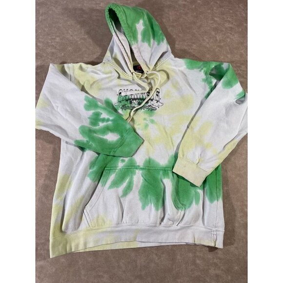 Channel 5 Men's Reliable Dose of Real News Sweatshirt Hoodie Tie Dye Green XL - Picture 1 of 8